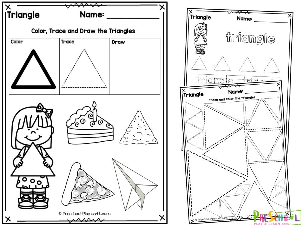 Free Printable Triangle Worksheet Worksheets Library