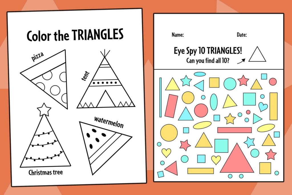 Free Printable Triangle Worksheet Worksheets Library