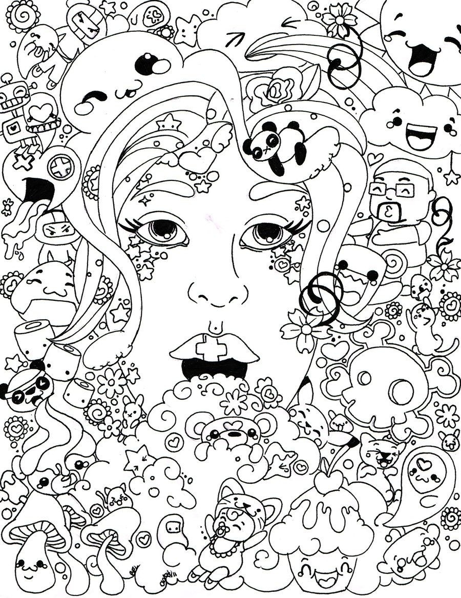 printable coloring pages trippy