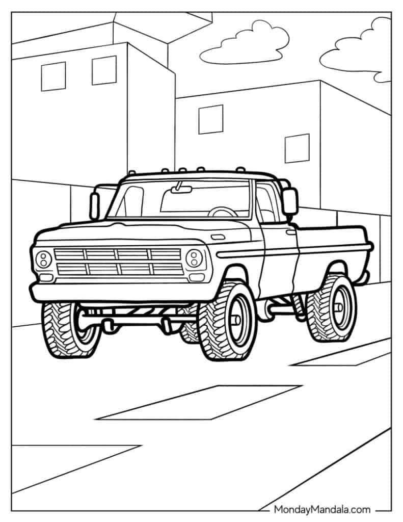 free printable truck coloring pages