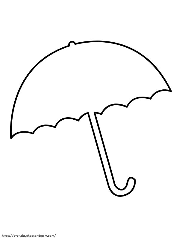 Free Printable Umbrella Template For Crafts And Projects