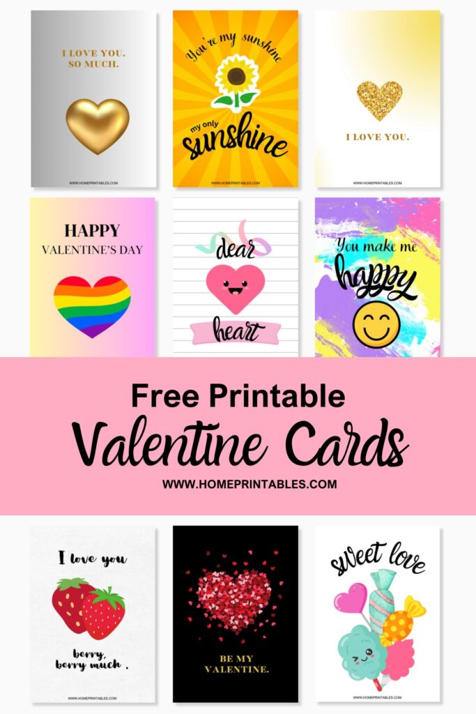 Free Printable Valentine Cards 24 Cutest Designs