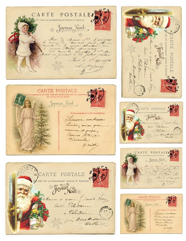 printable french christmas cards