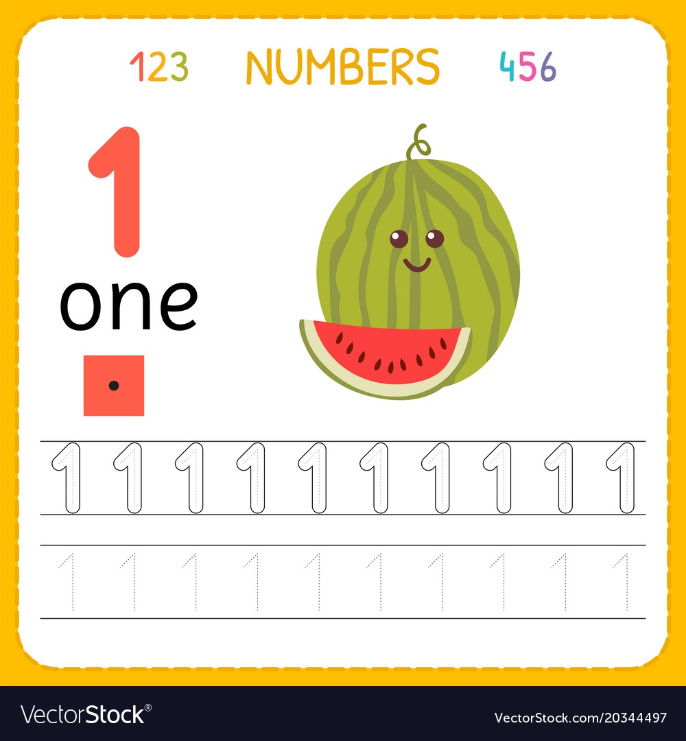 Free Printable Winter Preschool Number Tracing Worksheets 