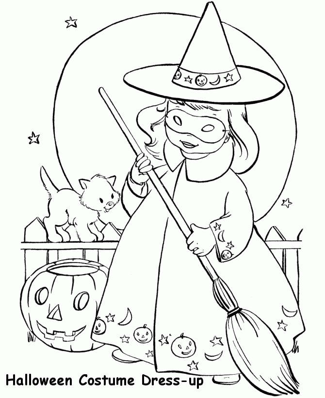 free witch coloring pages