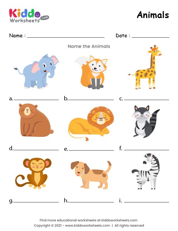 Free Printable Worksheets Animals Pdf Download Free Printable
