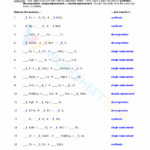 Free Printable Writing And Balancing Chemical Equations Worksheets