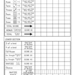 Free Printable Yahtzee Score Card Paper Trail Design Yahtzee Score Card