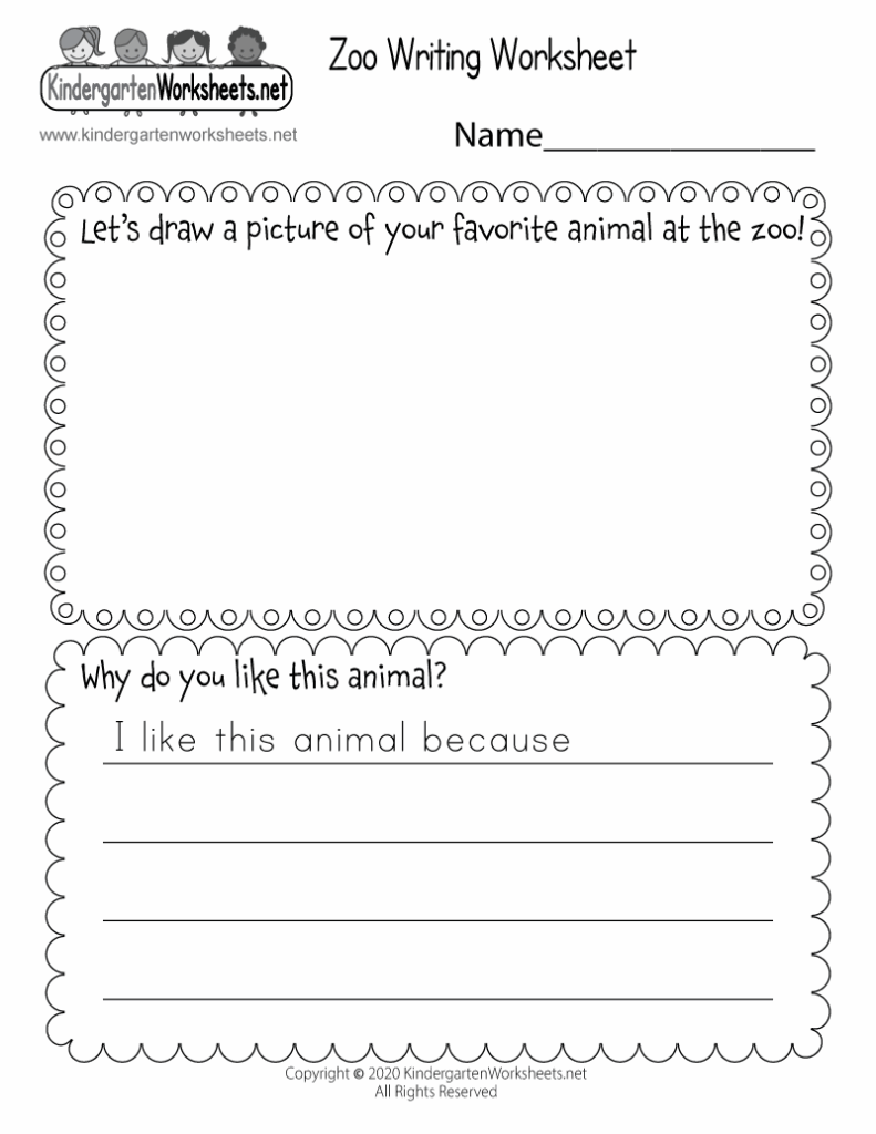 Free Printable Zoo Writing Worksheet