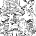 Free Psychedelic Mushrooms Coloring Page Free Printable Coloring
