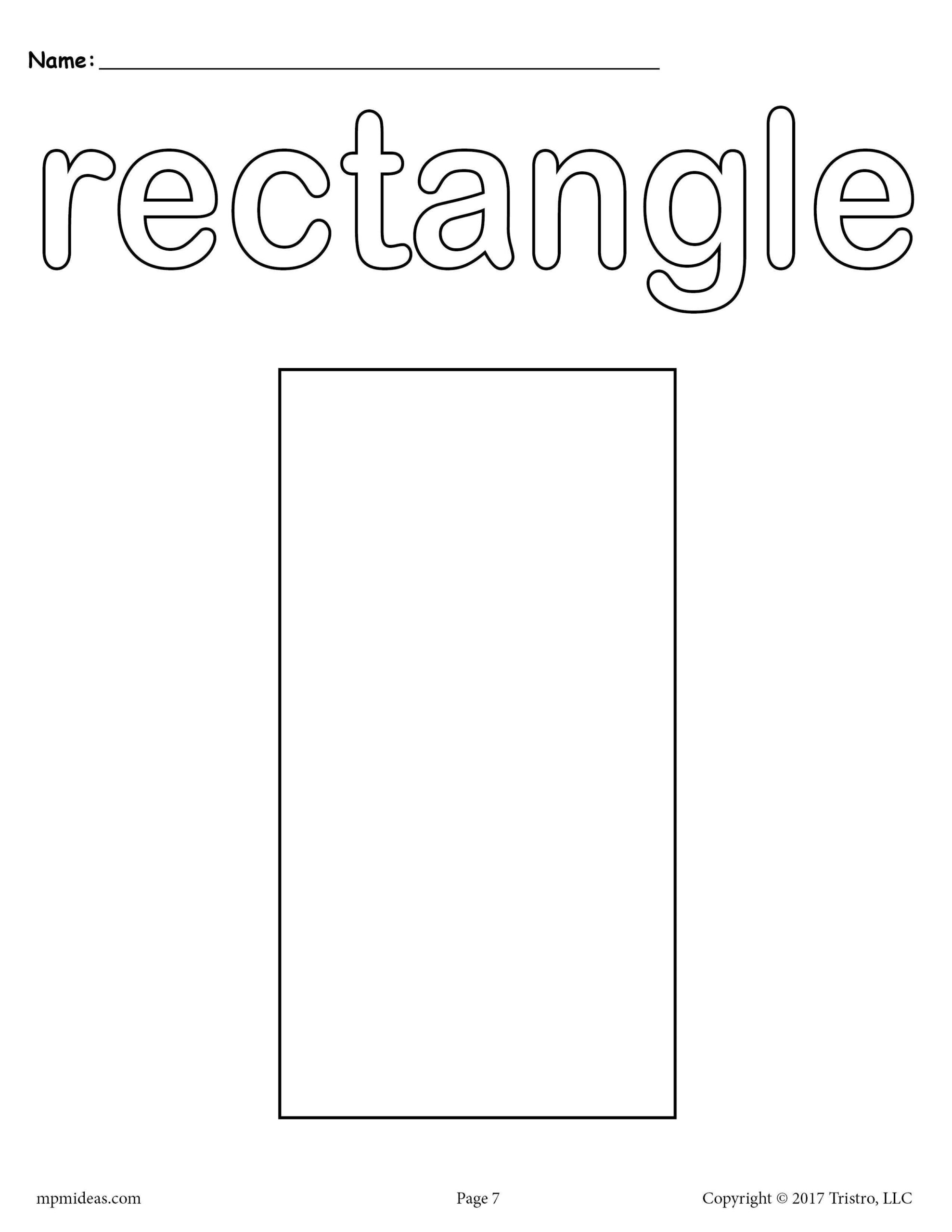 FREE Rectangle Coloring Page Wiskunde