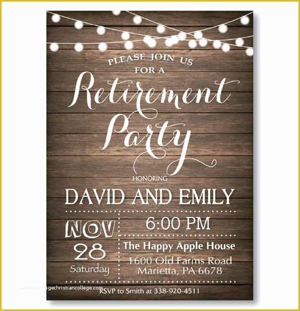 Free Retirement Party Invitation Templates For Word Of 36 Retirement