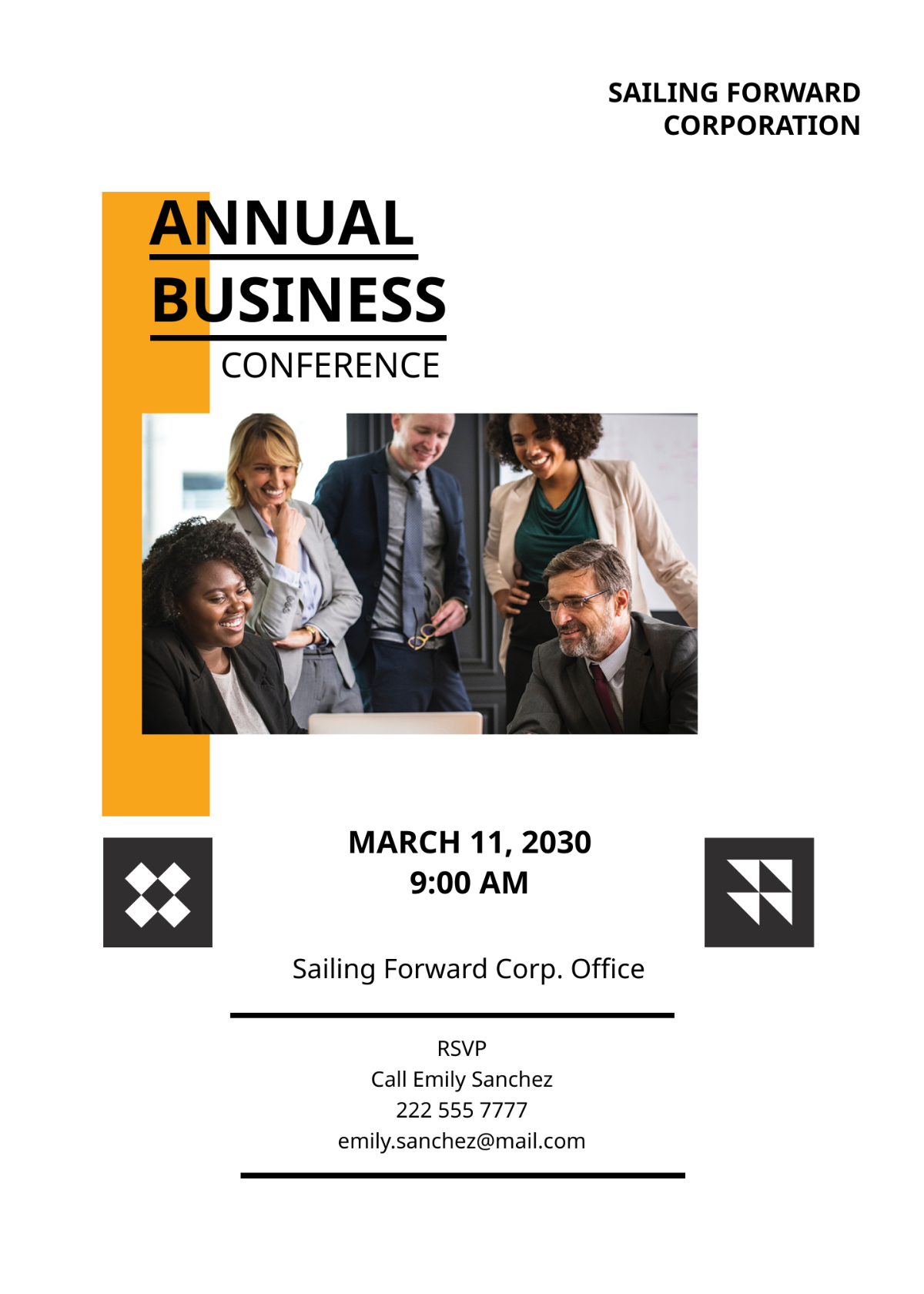 Free Sales Conference Invitation Card Template Edit Online Download 