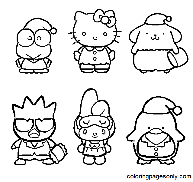 free sanrio coloring pages