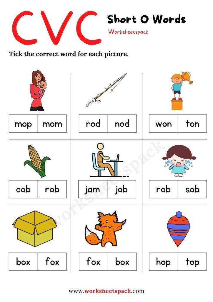 Free Short O Worksheets PDF Printable And Online Worksheets Pack