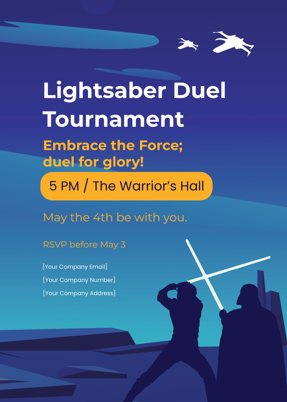 downloadable free star wars invitation template