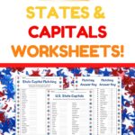 Free States Capitals Worksheet Packet Easy Print The Simple