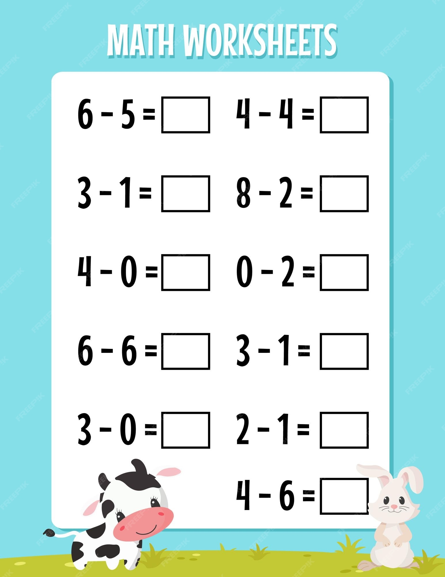 addition and subtraction worksheet kindergarten