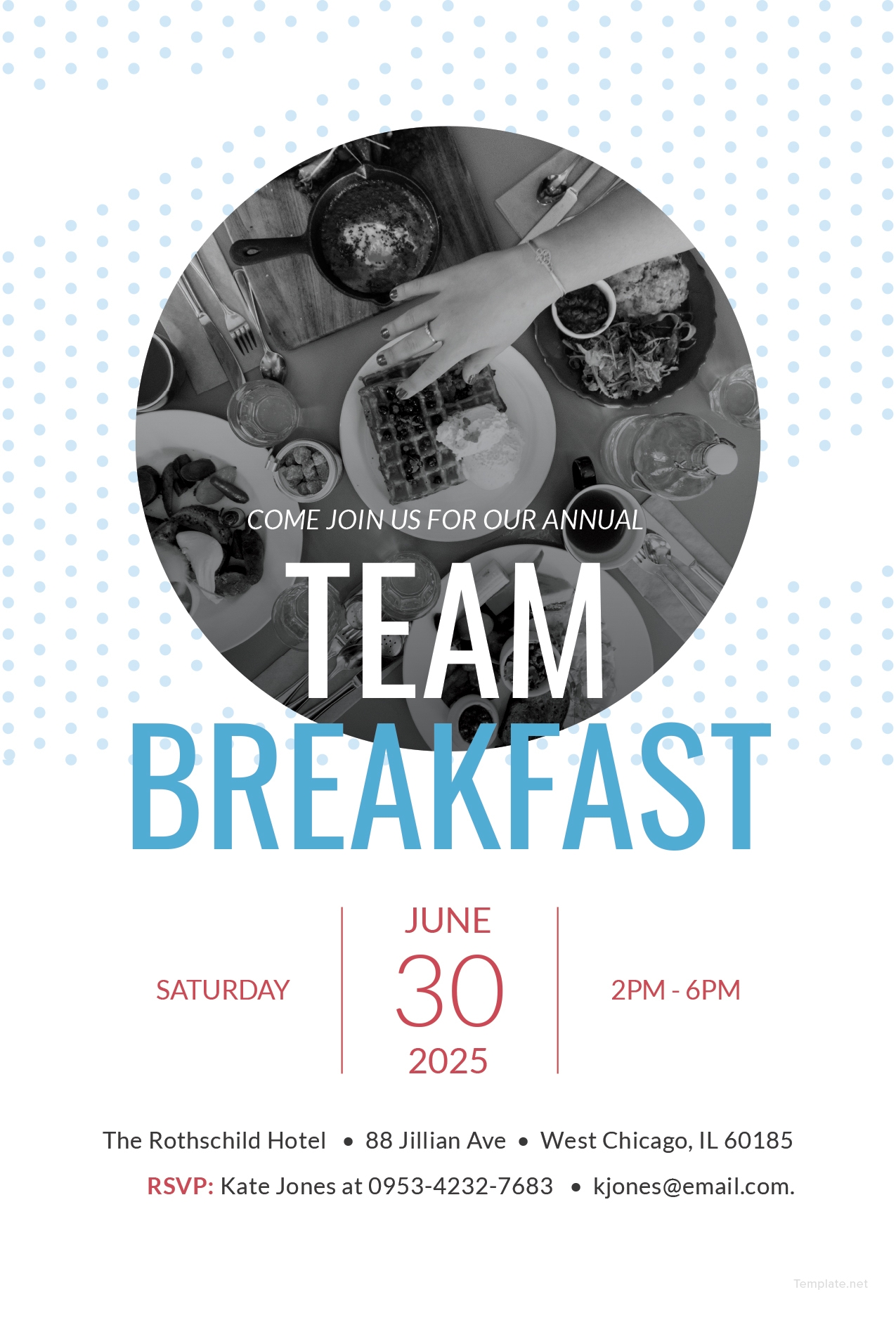 Free Team Breakfast Invitation Template In Adobe Illustrator Microsoft 