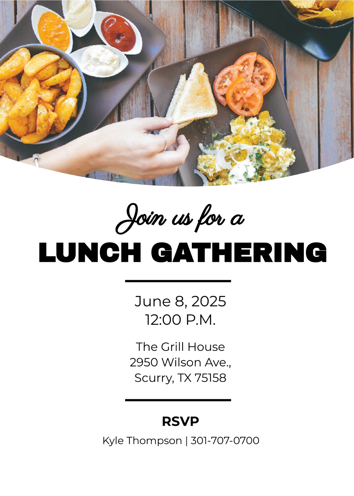 email template for lunch invitation