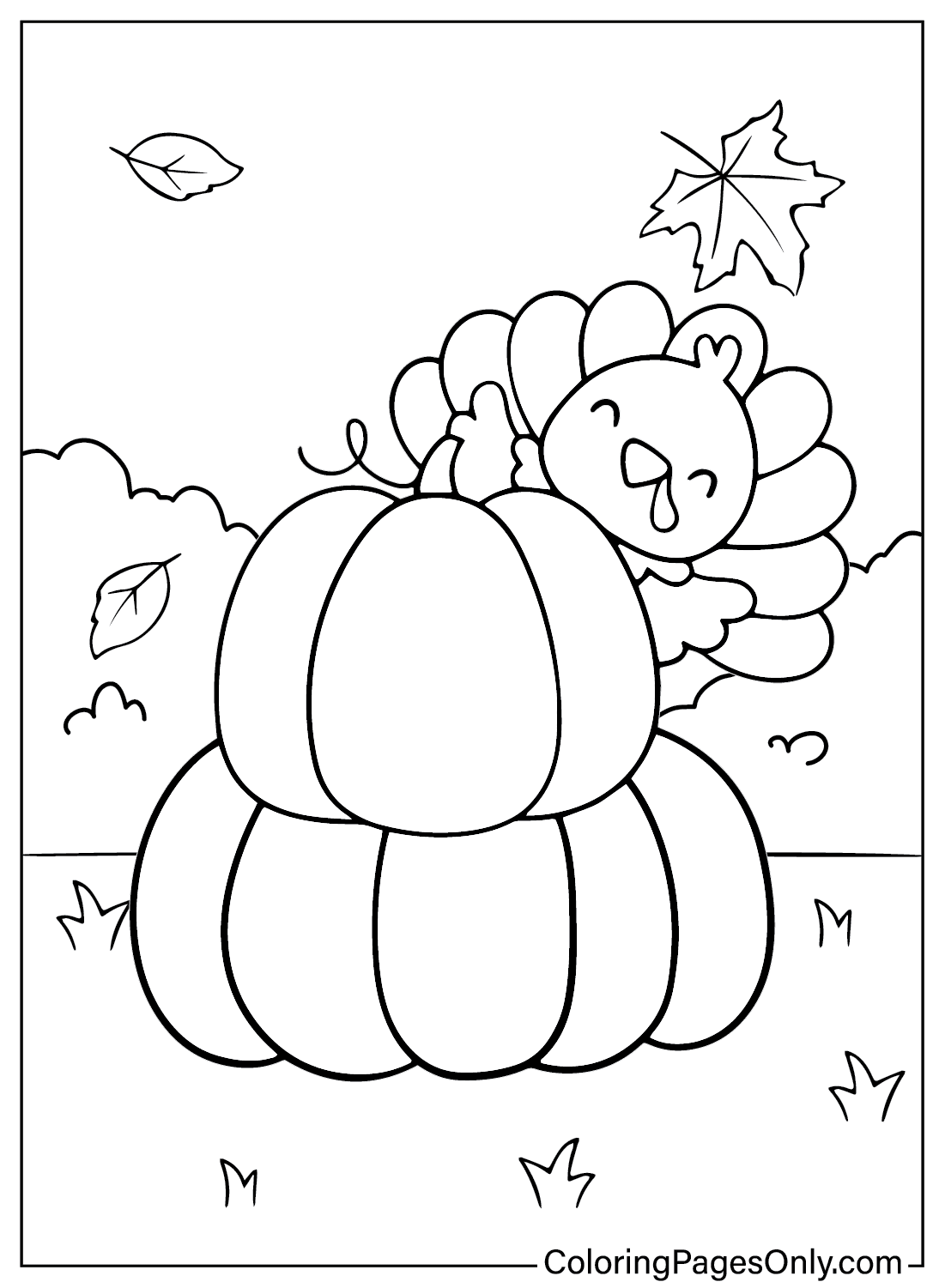 Coloring Page Of A Turkey