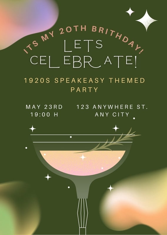 Free To Edit And Print Cocktail Party Invitation Templates Canva