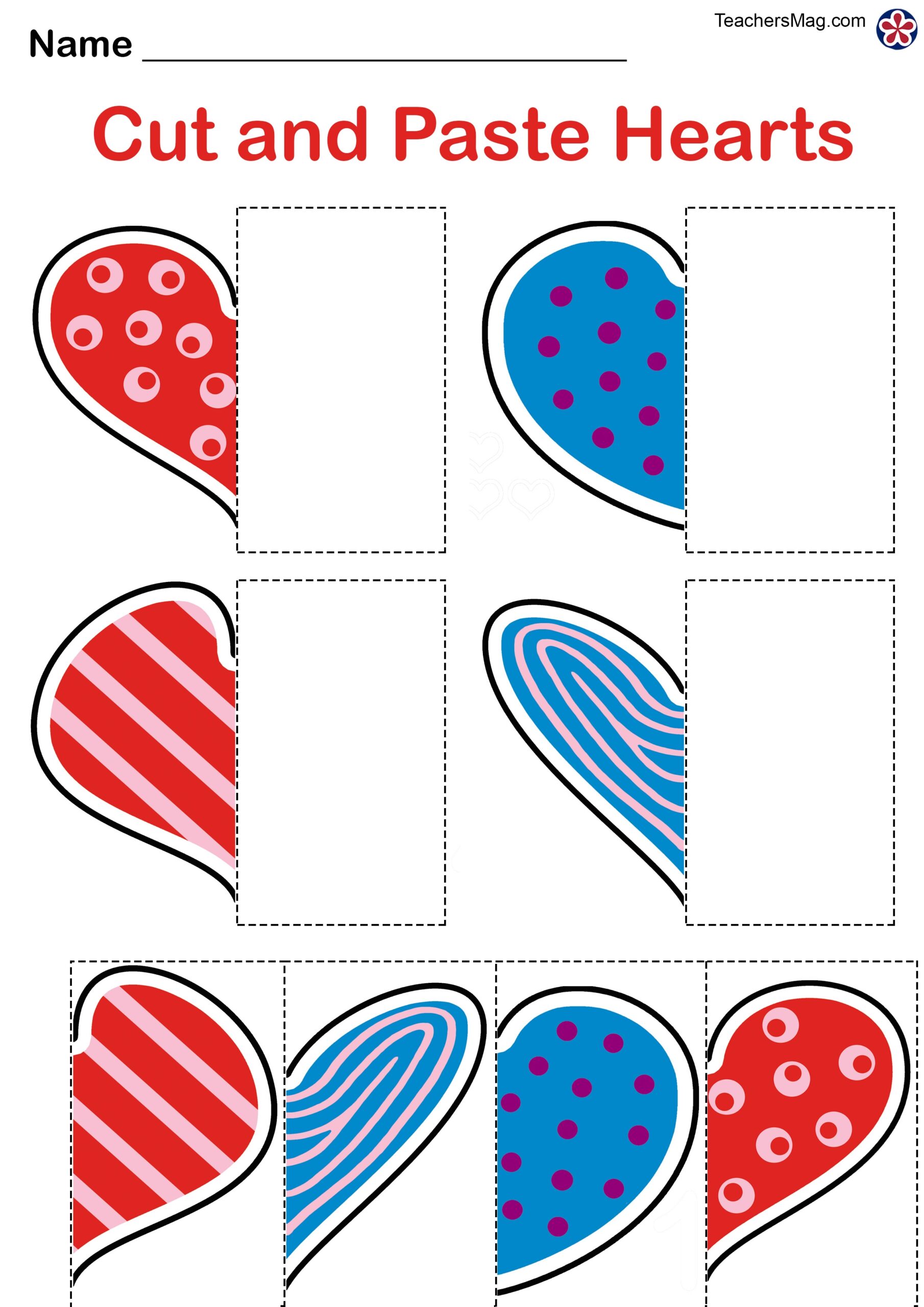 Free Valentine S Cutting Worksheet For Kindergarten Download Free 
