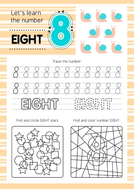 number eight worksheet
