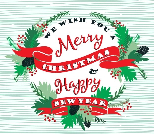 printable merry christmas and happy new year card