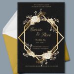Free White And Gold Wedding Invitation Template Download In Word