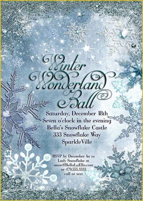 downloadable free winter wonderland invitations templates