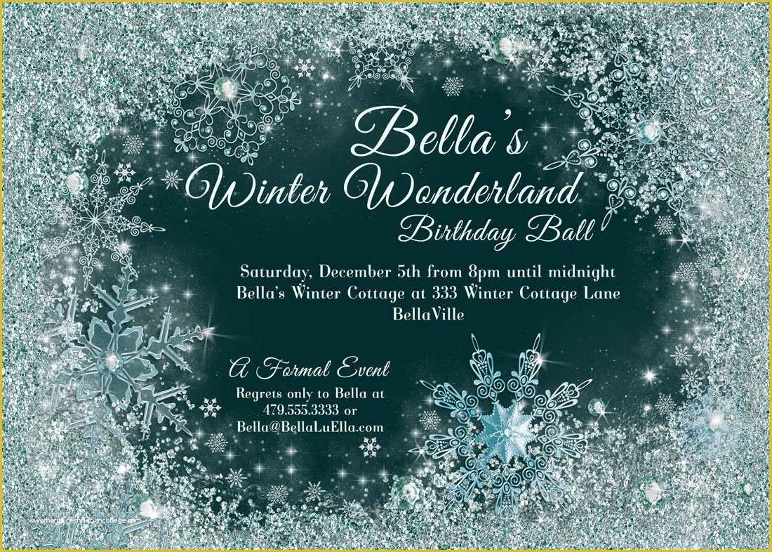 Free Winter Wonderland Invitations Templates Of Winter Wonderland Party 