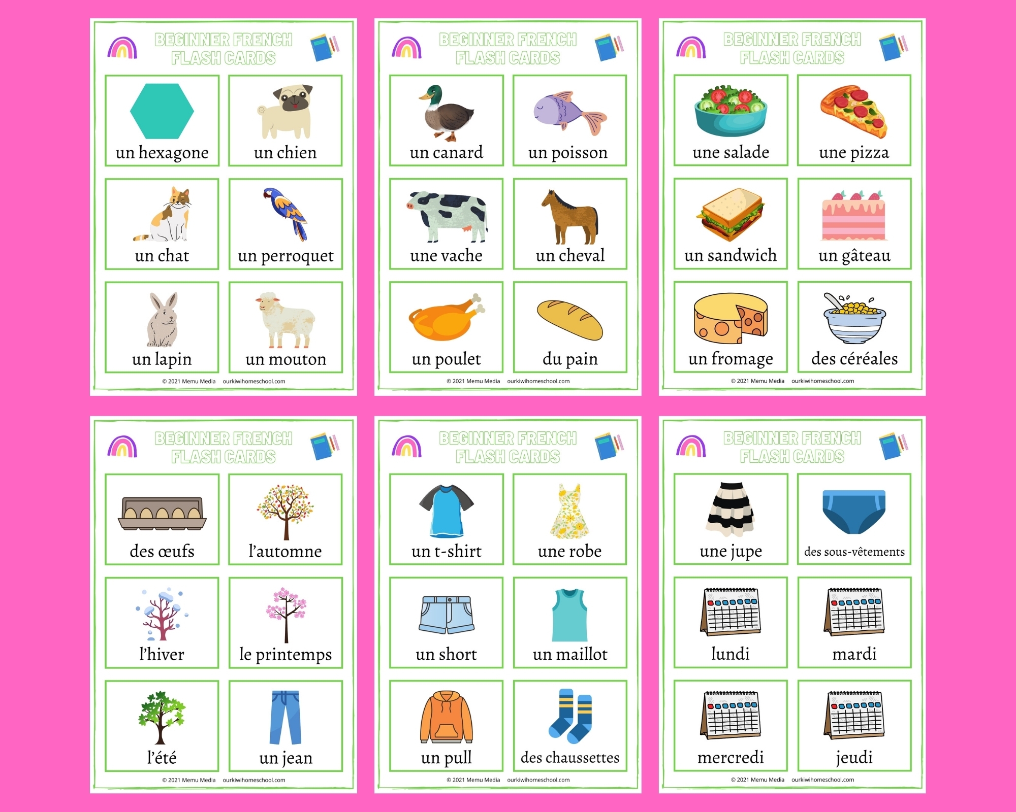 French Alphabet Flash Cards Printable