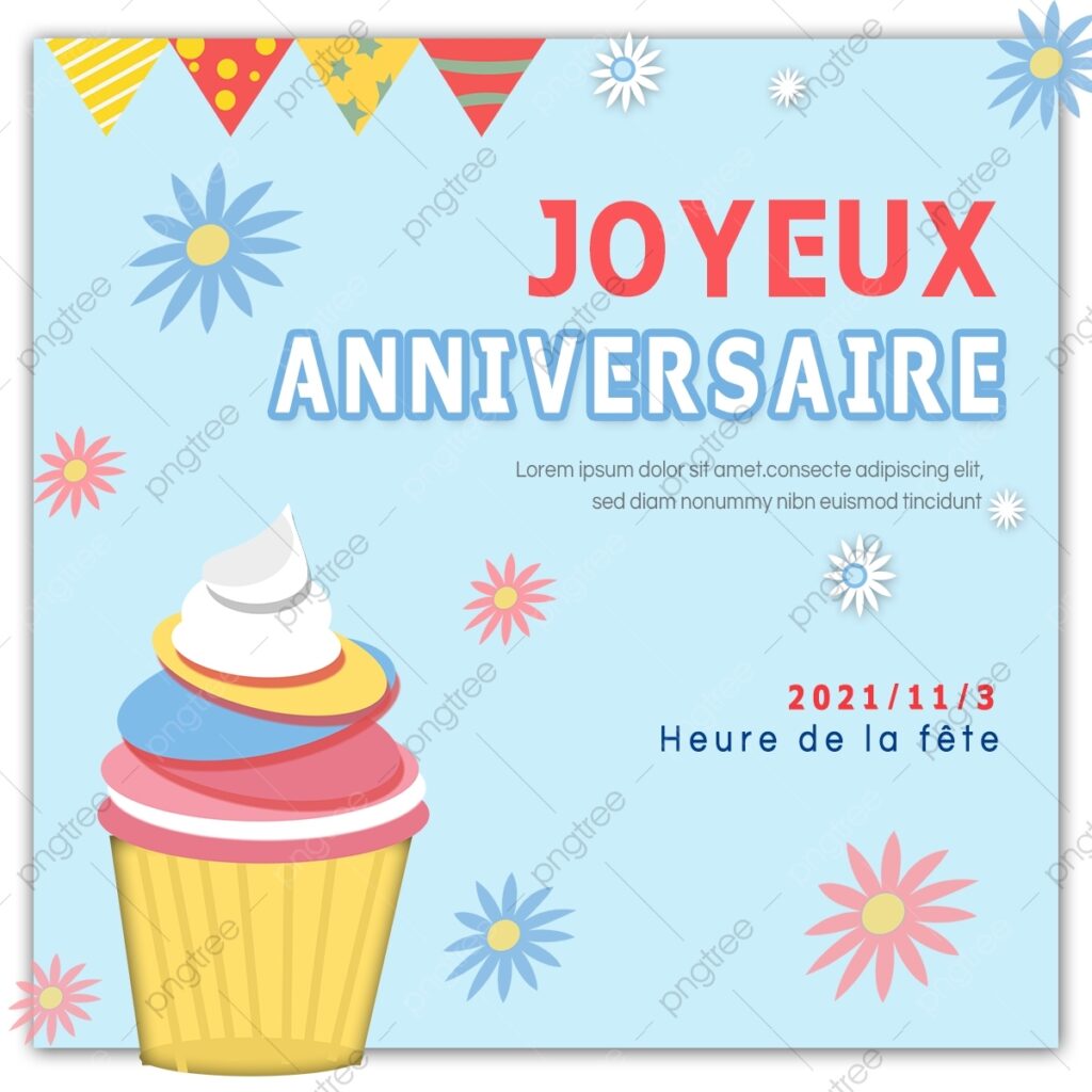 French Birthday Cards Free Printable