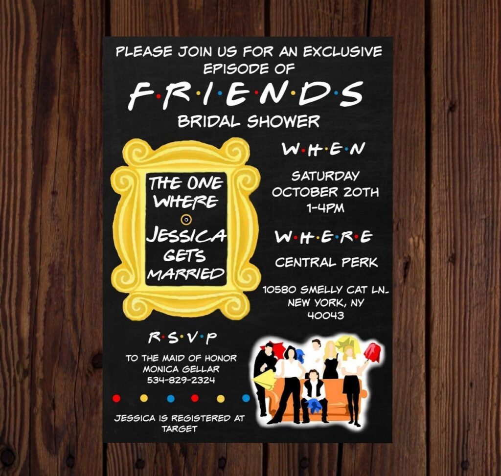 Friends Themed Invitation Template Free Printable Word Searches
