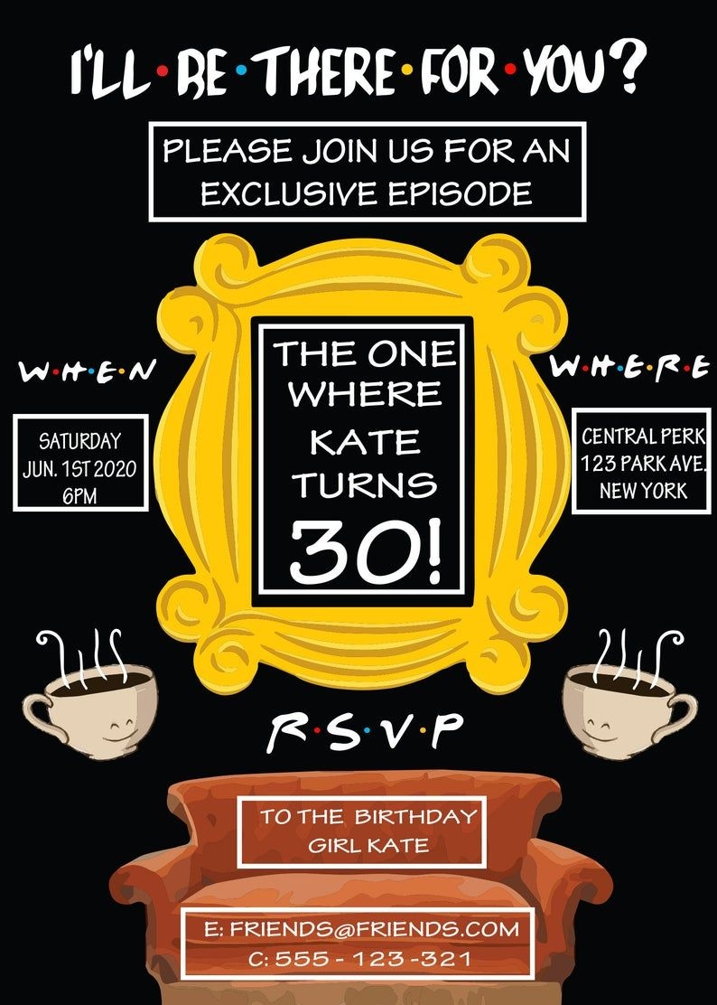 Friends Themed Invitation Template Free Printable Word Searches