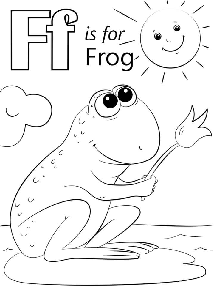 Frog Letter F Coloring Page Free Printable Coloring Pages For Kids