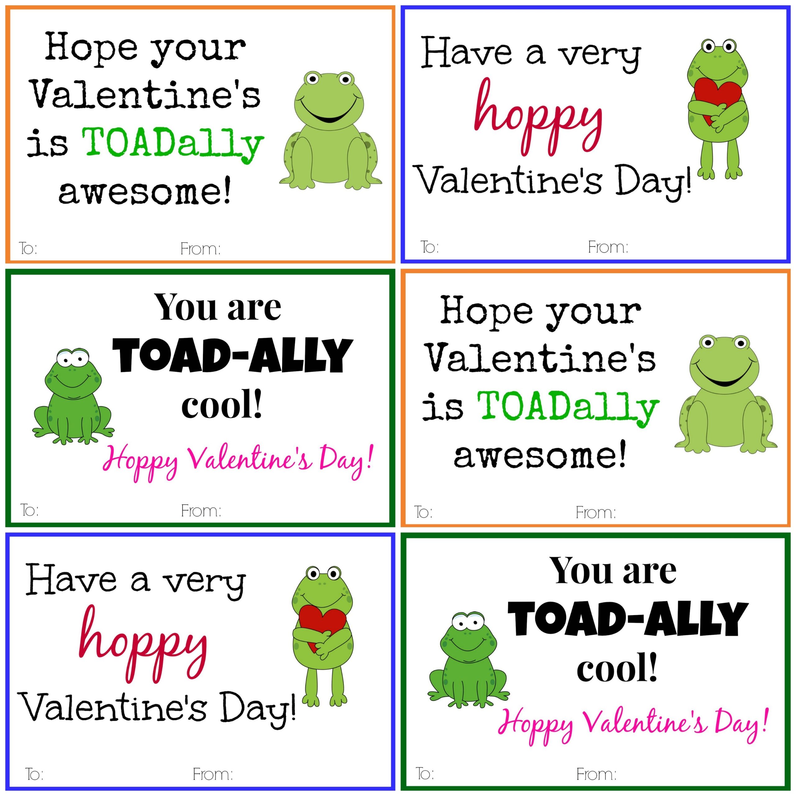 printable class valentine cards