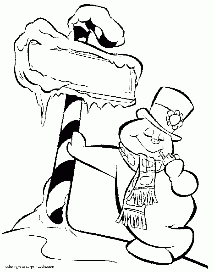 Frosty The Snowman Coloring Page COLORING PAGES PRINTABLE COM