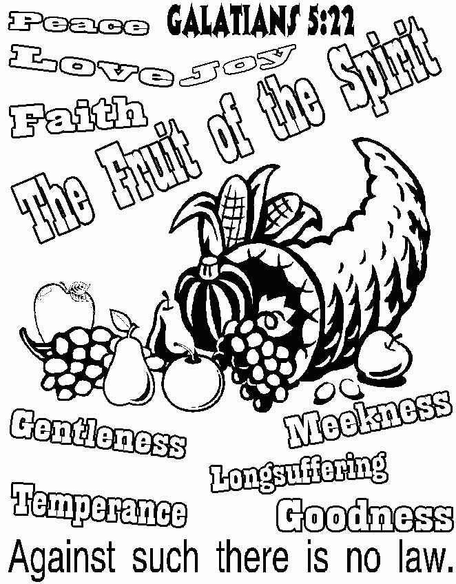 Fruit Of The Spirit Coloring Pages Coloring Home