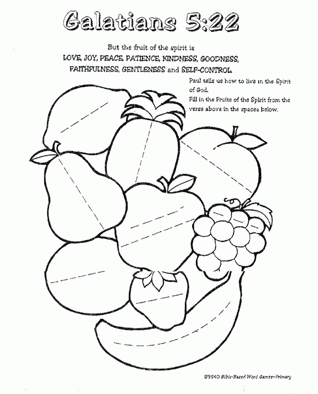 Fruit Of The Spirit Coloring Pages Coloring Home