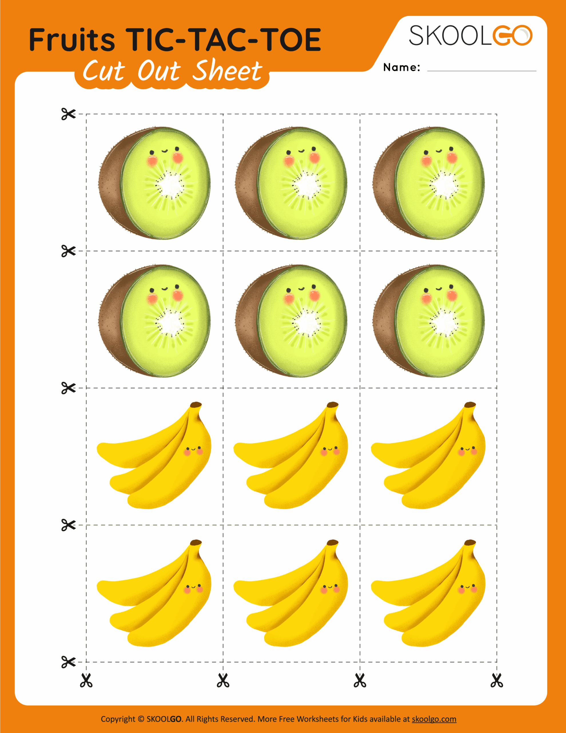 tic tac toe worksheet