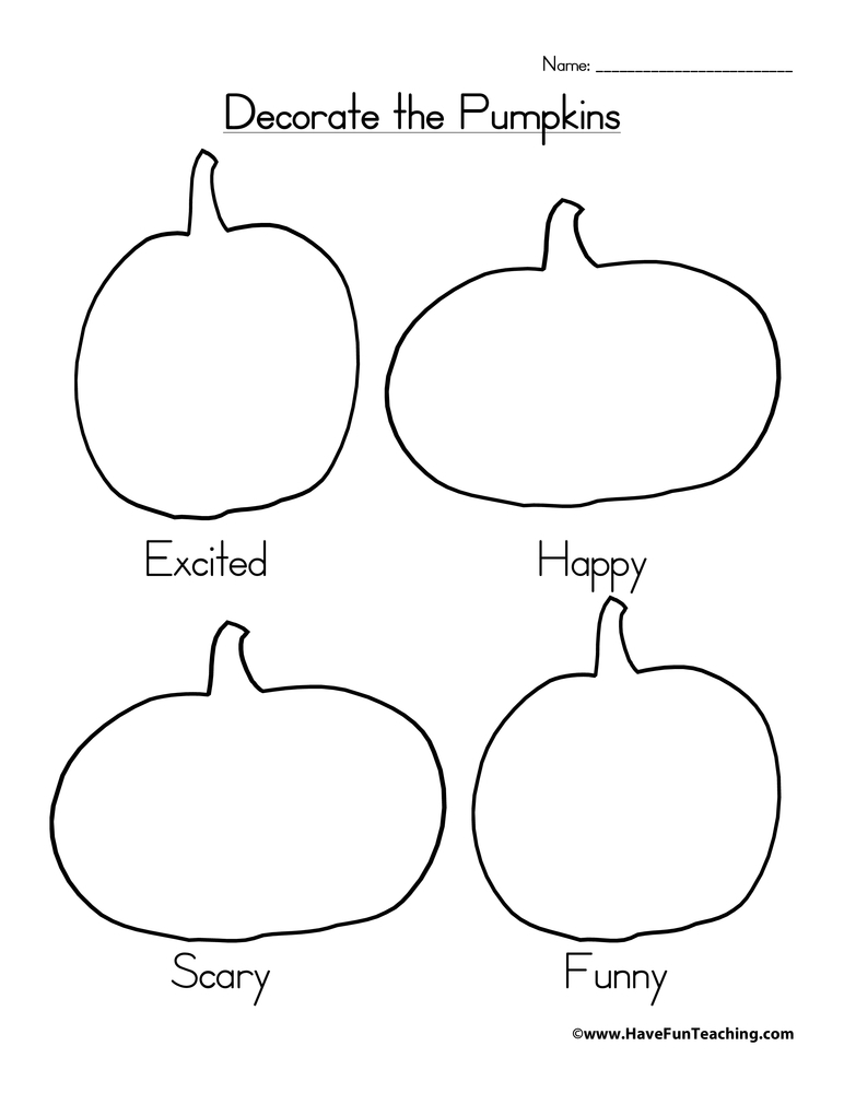 Fun Pumpkin Worksheets Worksheets Library