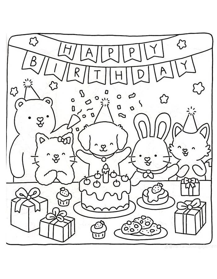 Fuzzy Hygge Coloring Pages Free Printable PDF 