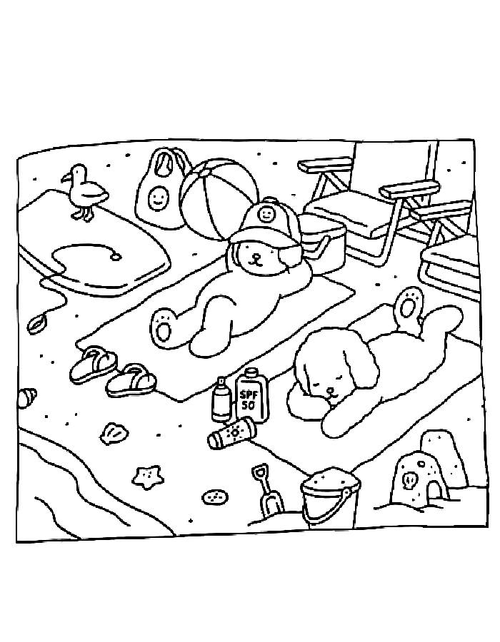 Fuzzy Hygge Coloring Pages