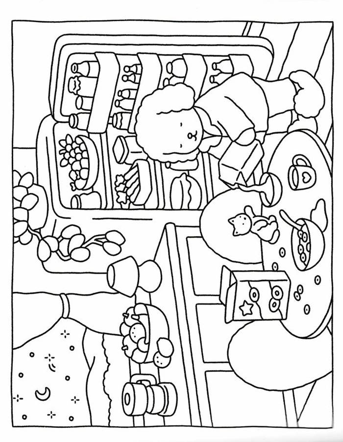 Fuzzy Hygge Coloring Pages Free Printable PDF