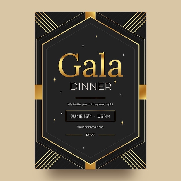 Gala Dinner Invitation Card Template Free Infoupdate