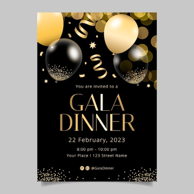 Gala Dinner Invitation Card Template Free Infoupdate