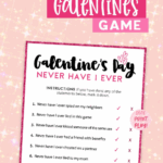 Galentines Day Never Have I Ever Party Printable Game Ladies Night