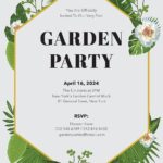Garden Party Invitation Template In Word Publisher PSD Illustrator